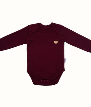 BLACK GRAPE LONG SLEEVE BODYSUIT